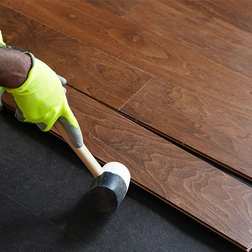 Hardwood during installation | Bud Polley's Floor Center